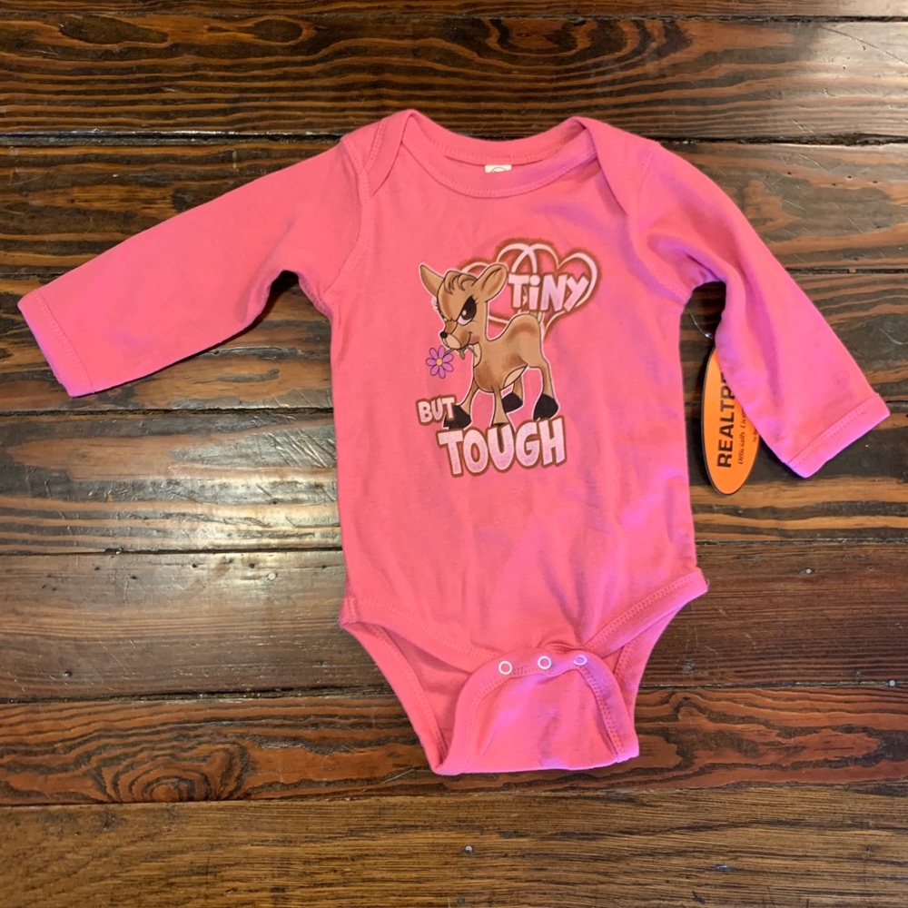 6 months Deer Onesie Shirt tough NWT